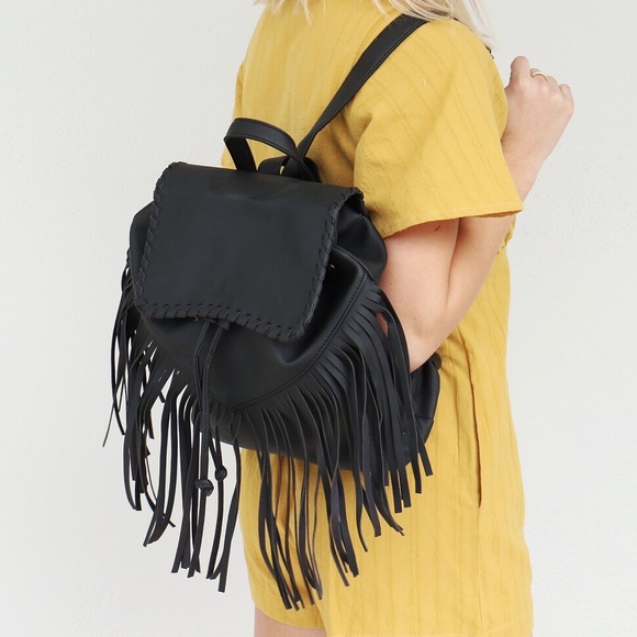 black fringe backpack - Picture 5 of 5